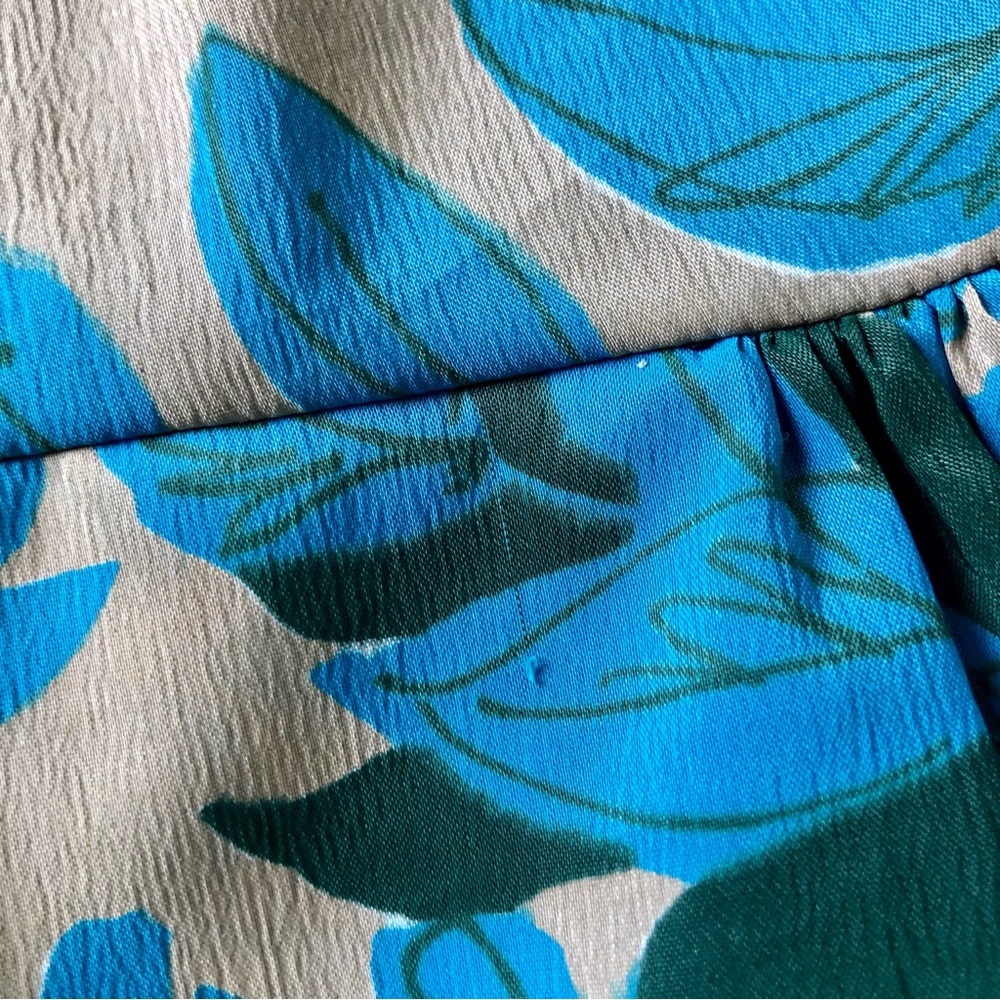 Vintage 1950's-60's Stacey Ames Pleated Neck Sleeveless Floral Sun Dress - Picture 9 of 16